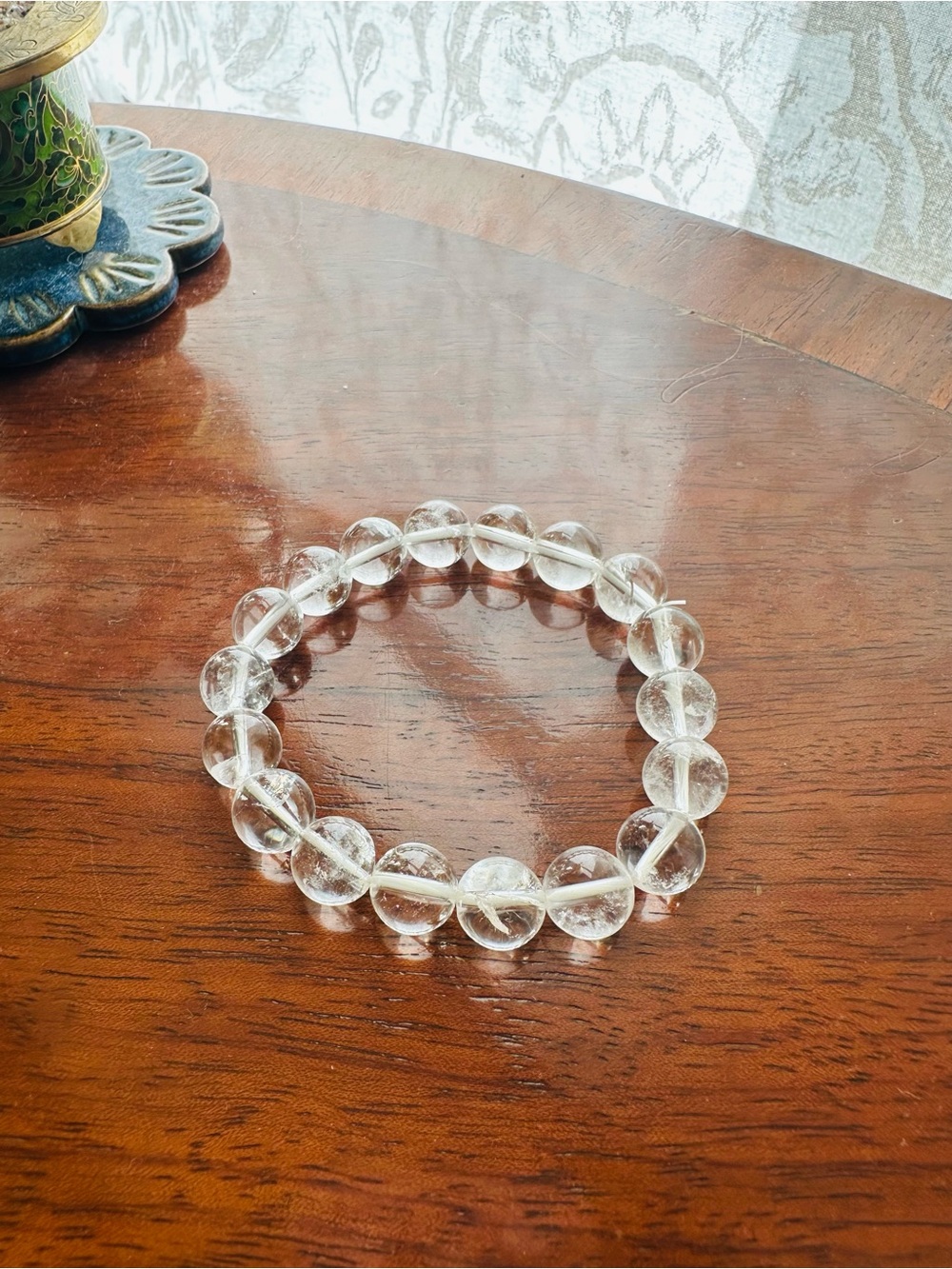 Himalaya Crystal - Clear Crystal Bead Stretch Bracelet - Elegant Jewelry